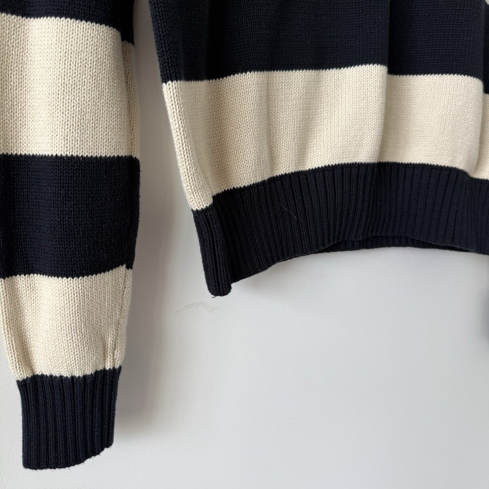 Brandy Melville sweater the Brianna Cotton Dark Navy And White Thick Stripe OS - Picture 8 of 8